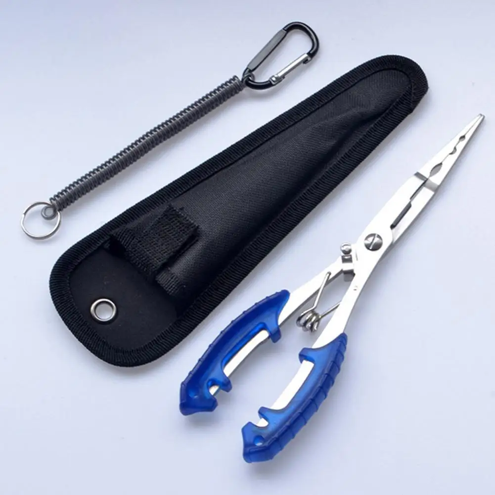 Multi-Purpose Fishing Pliers Stainless Steel Knife With Lanyard