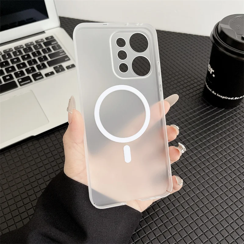 Ultra Clear Slim Matte Translucent Magnetic Case