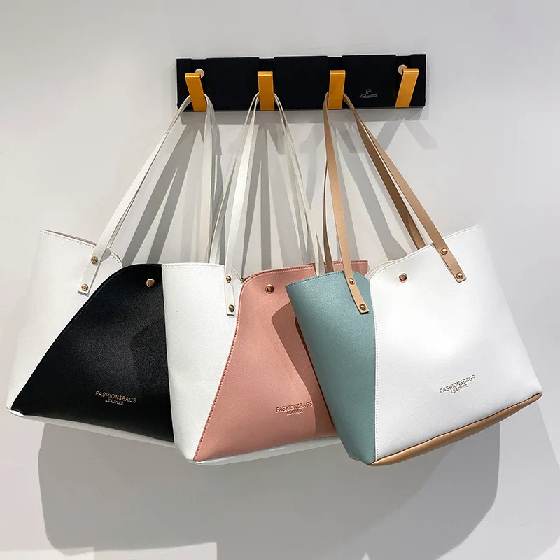 

Женская цветная сумка в стиле пэчворк, вместительные сумки на плечо, Высококачественная сумка из искусственной кожи, женские натуральные сумки, кошельки и сумочки