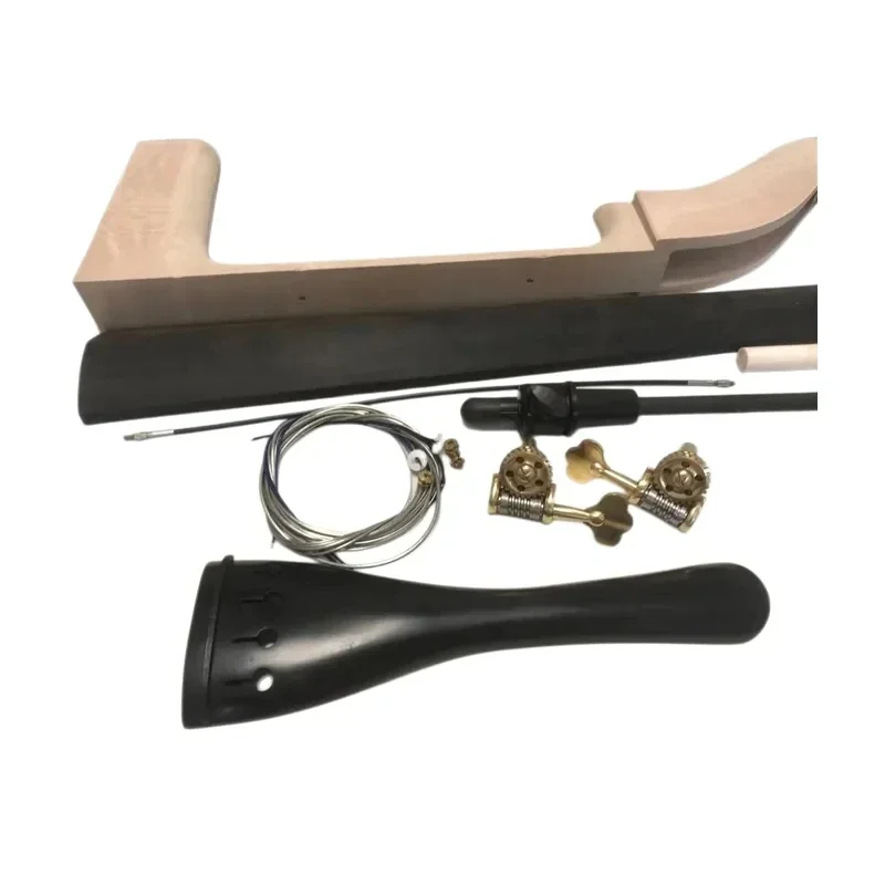 Upright Bass neck head Double 3/4 bass fingerboard bridge tailpiece strings,Germany style pegs part