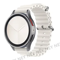 Ocean Bands Silicone Watch Strap - Universal Fit, 22mm/20mm - 20mm watch band (White 02)