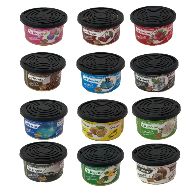 Organic air freshener tank, bubble gum scent, 3 anti-spill blocks per can, perfect for car scent, new car scent, suitable for ho 1