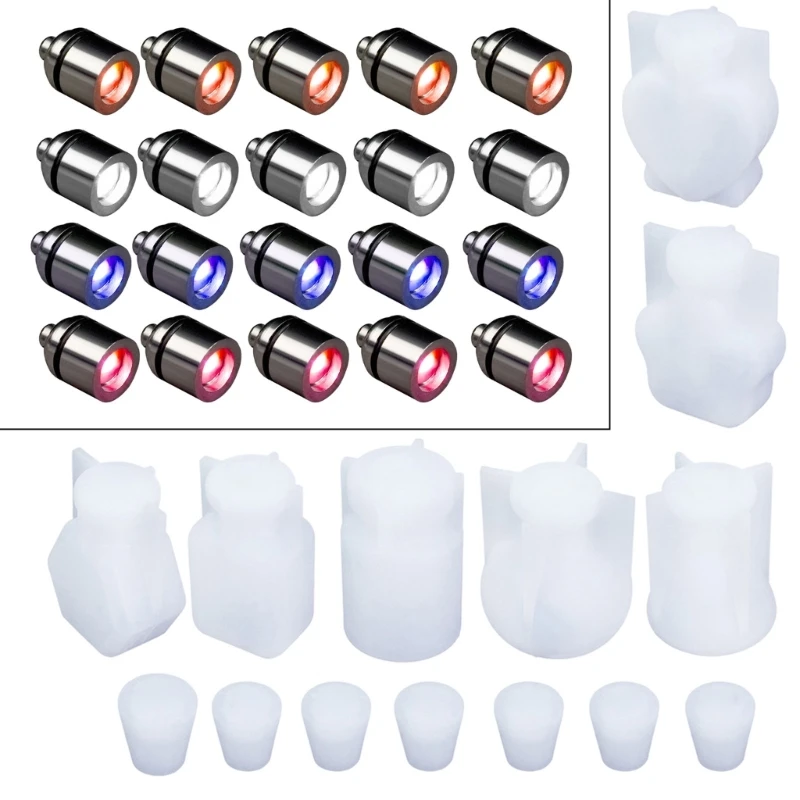 

7pcs Drift Bottle Resin Mold Epoxy Cement Mould Drift Bottles Night Lights Mould