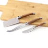 3pcs Cheese Knife Set Solid Rosewood Handle Butter Spreader Stainless Steel Butter Knife Cheese Tools