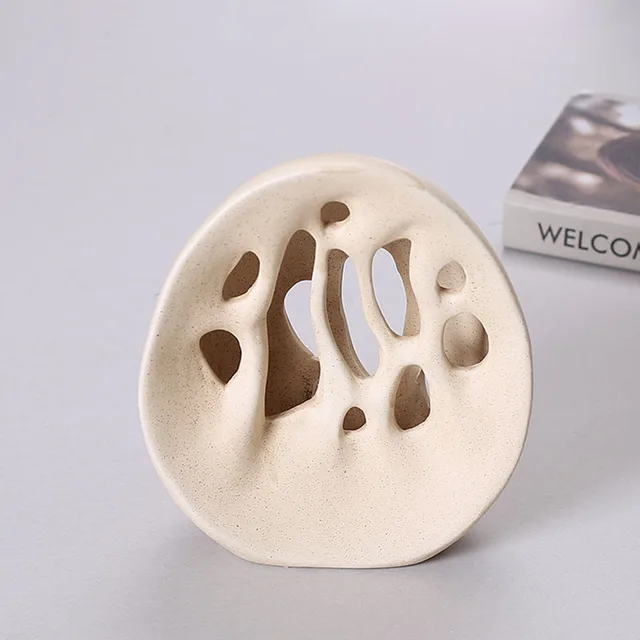 Capiron Kerámia Üreges Szabálytalan Váza Szárított Virág Pampas Fű Modern Északi Művészeti Irodai Íróasztal -Dekorációs Kiegészítők - Image 5