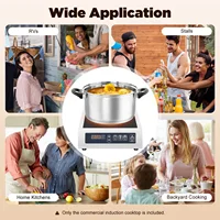 Коммерческая индукционная варочная панель, мощная горелка для ресторана, гостиницы, домашняя кухонная кастрюля, совместимая с магнитным дном 4,72-11,81 дюйма — изображение 5