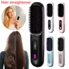 Cordless Hair Straightening Brush Straightener Rechargeable Hot Brush