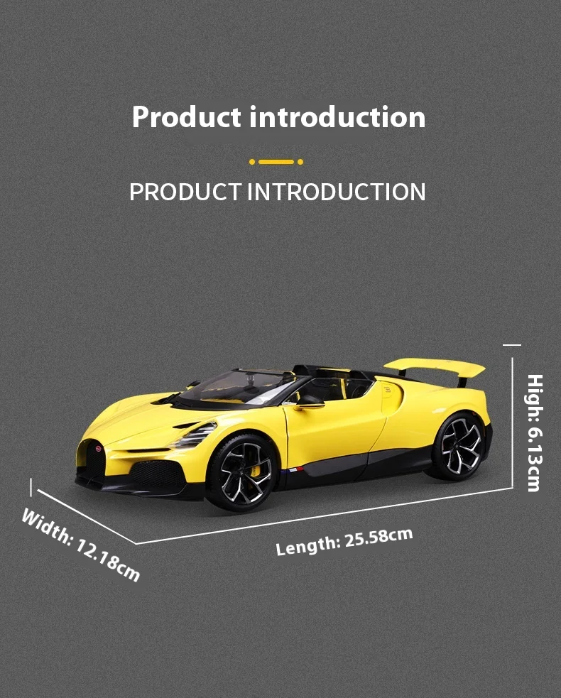 1:18 Bburago Bugatti W16 Mistral Model Car Sports Diecast Bugatti Mistral Cart Alloy Luxury Vehicle Toys Car Kids Gift 18 Sb04fc7a77aa342aaad892d28e925156b3