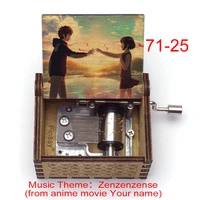 Anime Movie Your Name Theme Music Box Custom Song Zenzenzense Cartoon Wooden Decorative Home Office Gifts for Girlfriend Kid Toy 2
