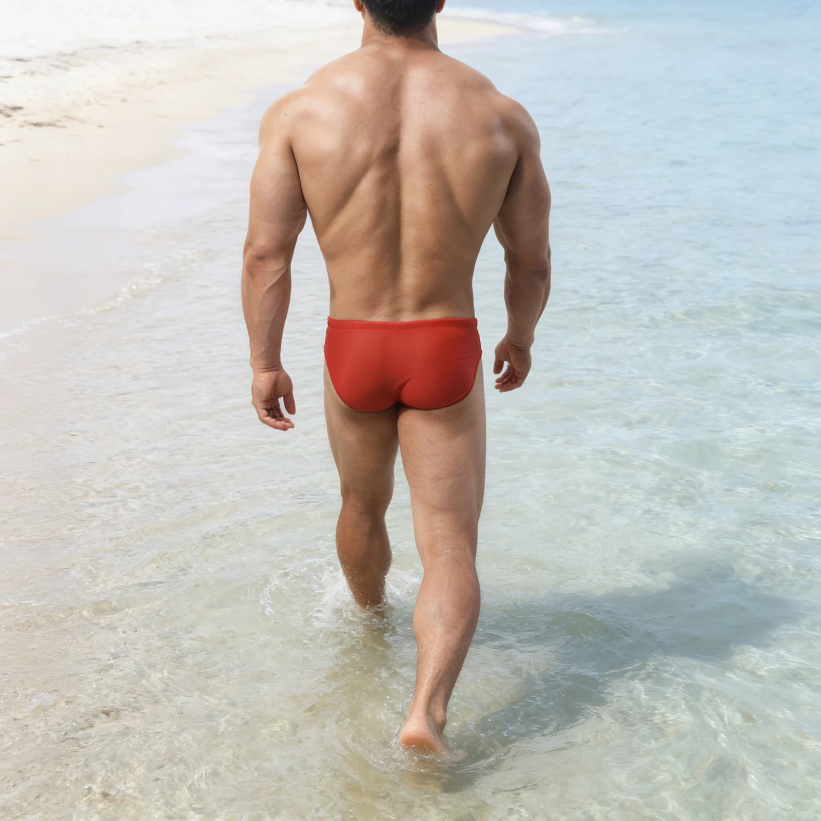 Herren-Badehose, Bikini-Bademode, Badehose, sexy Badeanzug, schnell trocknende Sunga-Strandbekleidung, Strandshorts – Detail 3