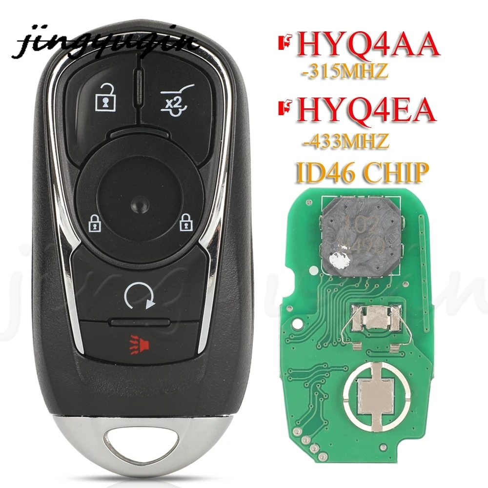 

Jingyuqin БЕСКЛЮЧЕВОЙ Go 6 кнопок умный телефон 315/433 МГц ID46 чип для Buick LaCrosse HYQ4AA HYQ4EA P/N: 135084