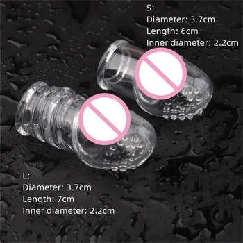 1/2pcs Insulated Male Glans Sleeve Penis Cock Ring Delay Ejaculation Foreskin Chastity Cage Penis Enlargement Sex Toys for Men 5