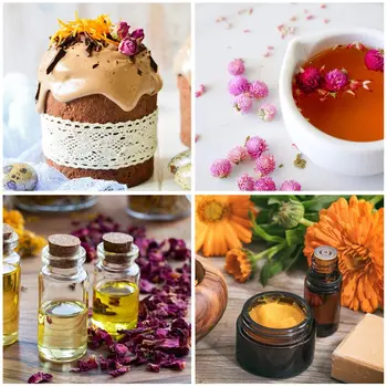 Dried Flowers, Natural Wedding Flower Herbs Kit for Soap Making, Candle 9/16 Bags Include Dried Lavender, Rose Petals, Jasmine 3