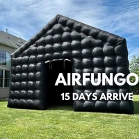 Black Inflatable Nightclub Dome Tent Wedding Cube Square Gazebo Event Big Portable Night Club Party Pavilion For Outdoor Use 1
