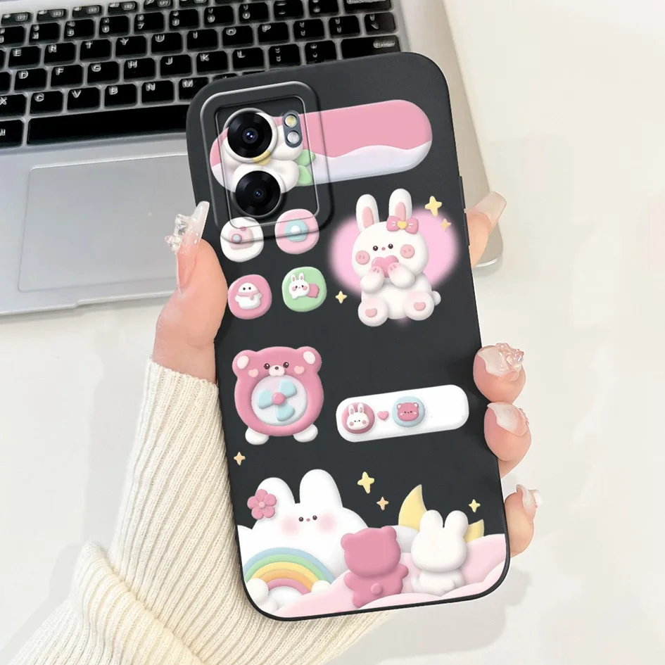 Cartoon Rabbit Soft Silicone Bumper Case - Cute Protective Cover