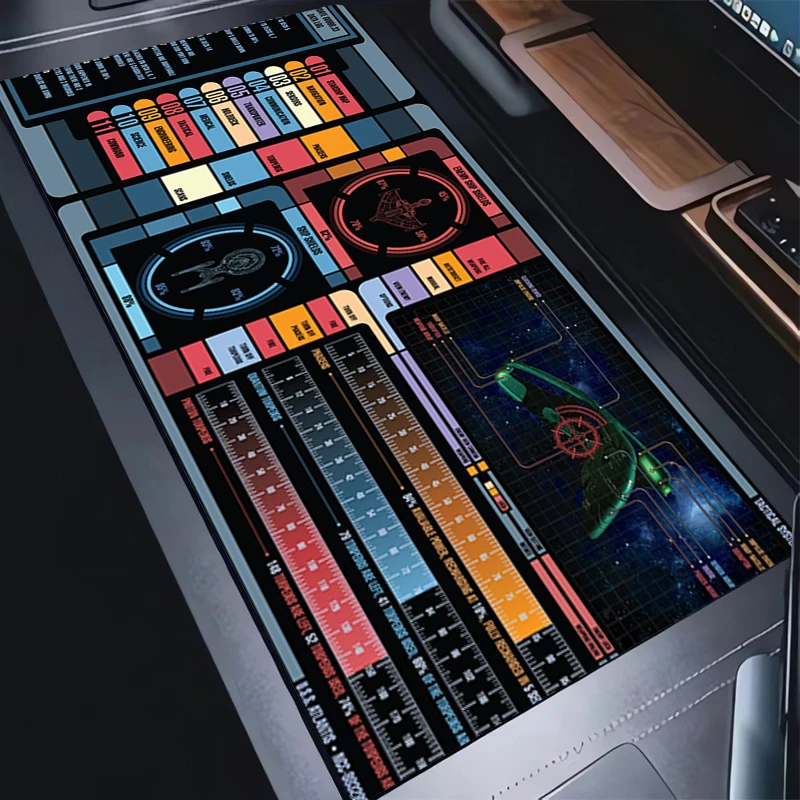 Black Mouse Pad Star Trek Laptop Offices Mousepad Desktop Decor Extended Pads Pc Keyboard Mice Mat Large Gamer Table Mat Playmat 3