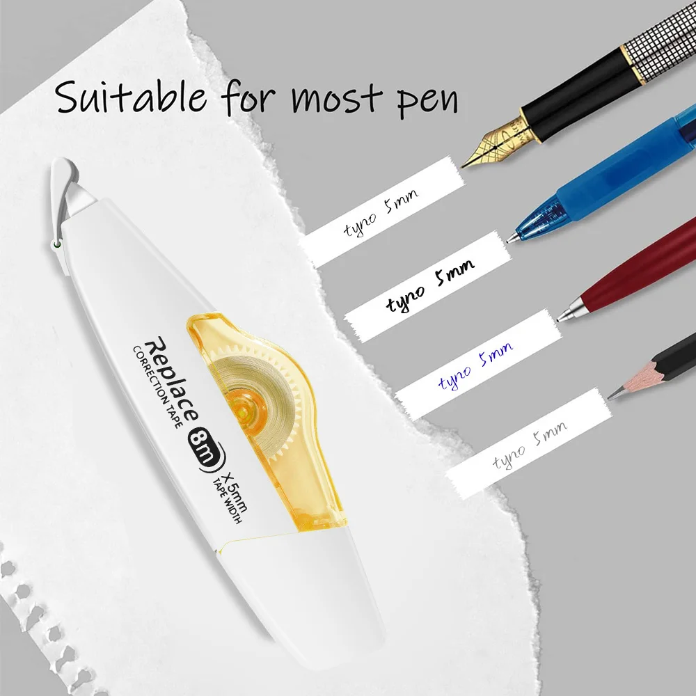 8m*5mm Correction Tape Transparent Student Office School Stationery Supplies 1Pcs