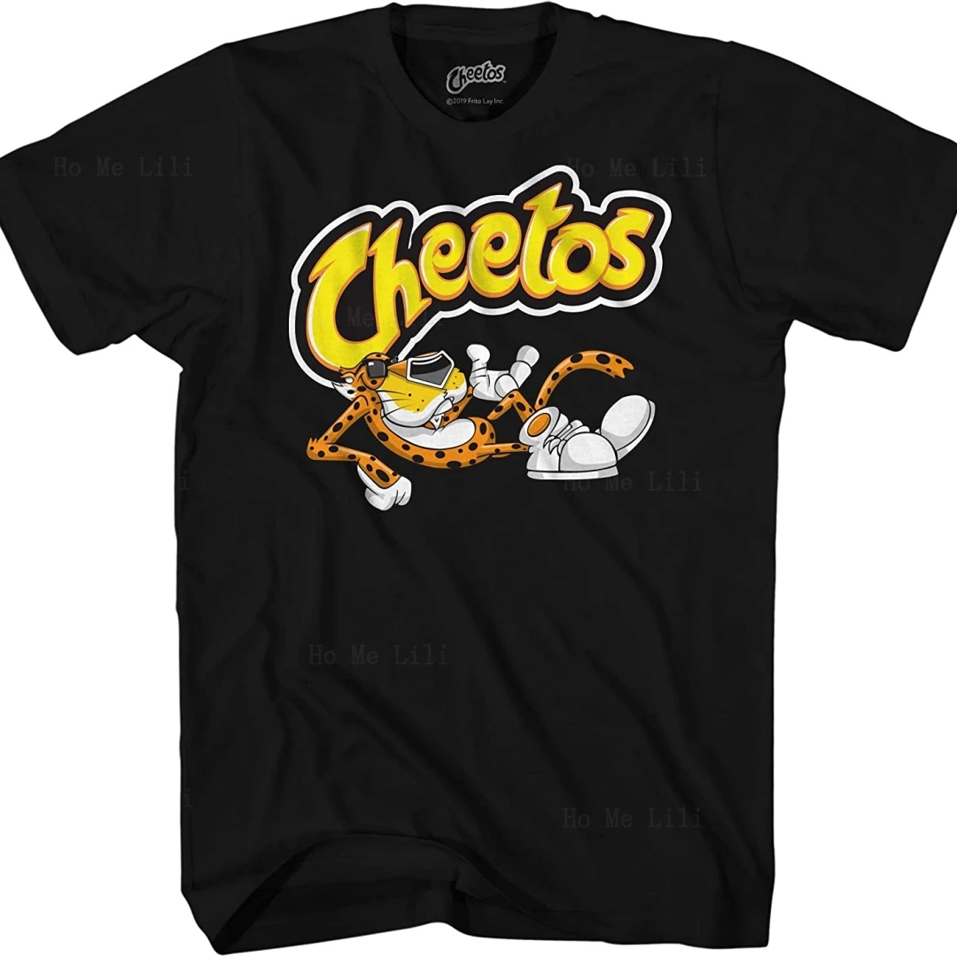 Flamin Hot Cheetos Cheetah Graphic Girocollo Stampato Mezza Manica Top T-Shirt Oversize