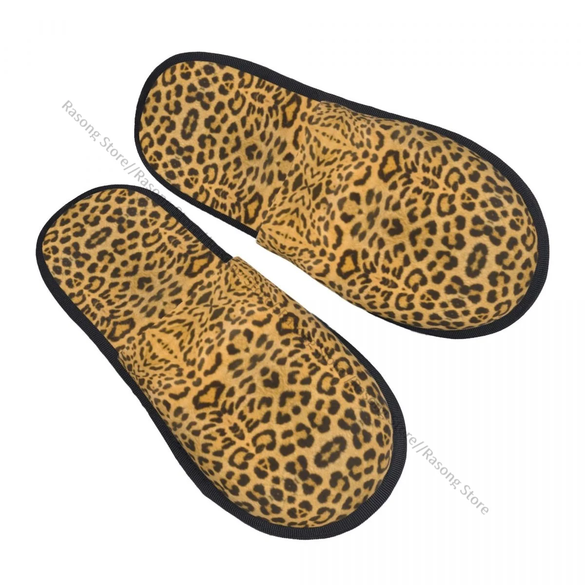 

Plush Indoor Slippers Leopard And Ocelot Skin Warm Soft Shoes Home Footwear Autumn Winter