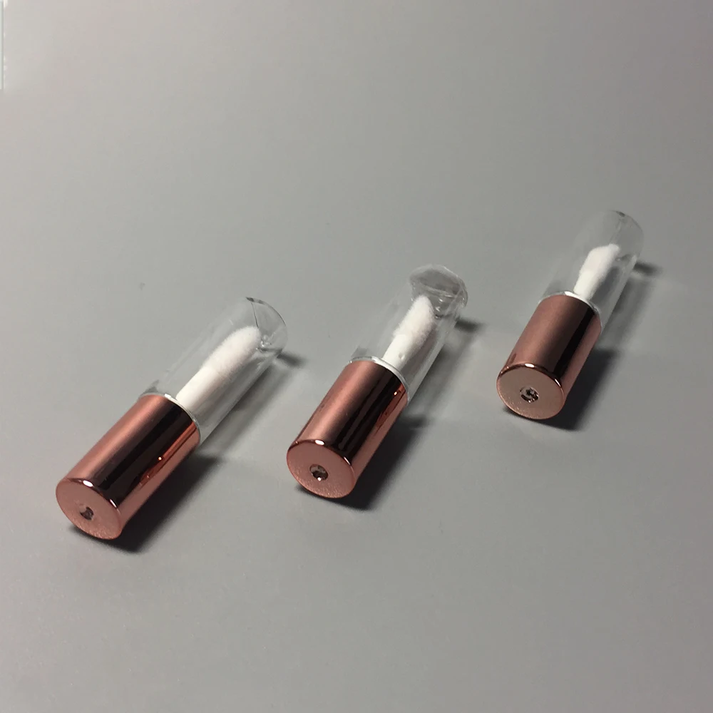 1.2ML 빈 립글로스 튜브 DIY 로즈 골드 플라스틱 휴대용 액체 립스틱 컨테이너 미니 립글로스 튜브 도매