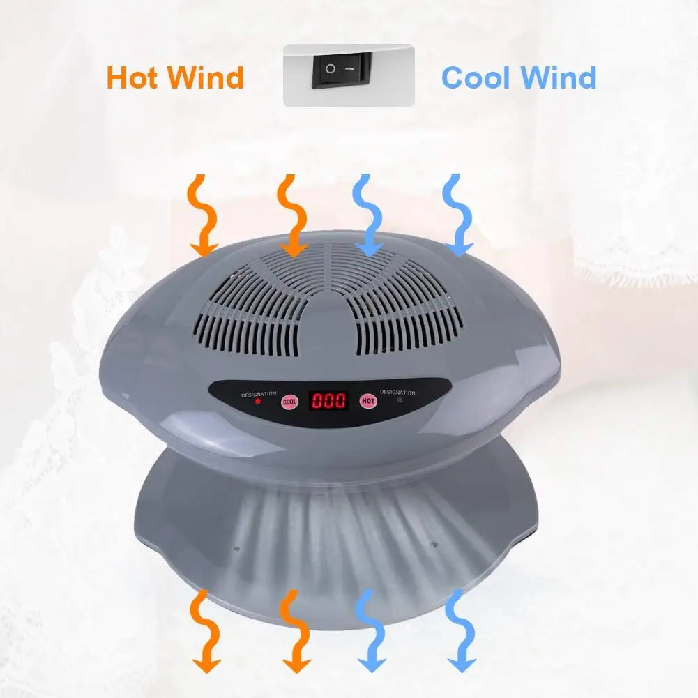 YIKOOLIN Nail Fan Dryer For Regular Nail Polish Hot Cold Nail Dryer Fan Nail Dryer Nail Art Polish Machine For Fingernail Toenai 2