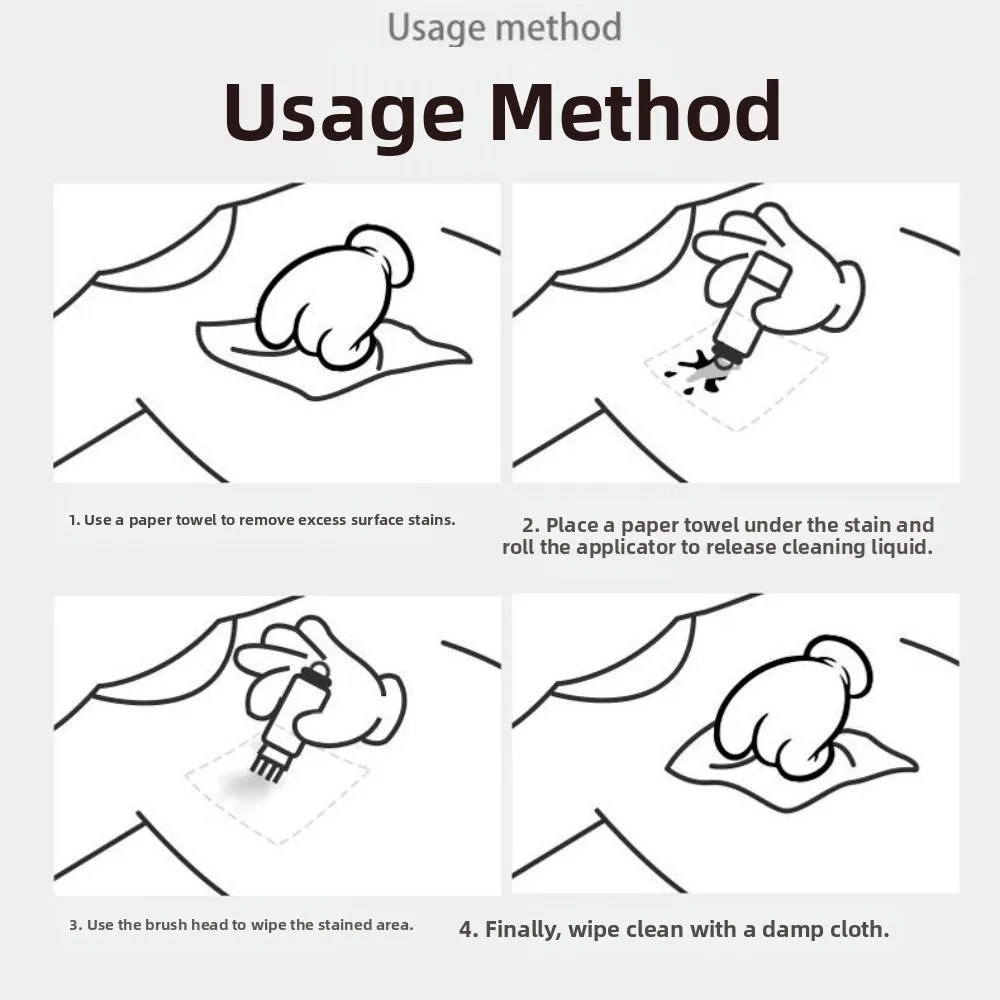 Hot 15ml Stain Remover Pen Instant Double Head Oil Remover Stick Portable With Brush Head Water-free Stain Remover Clothes Care