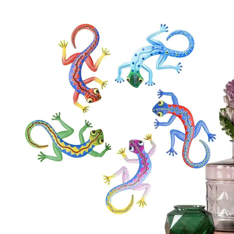 

Pcs Metal Gecko Wall Decor 12 Inch Gecko Art Craft Sculptures Lizard For Outdoor Backyard Porch Lawn Fence Wall Decoration