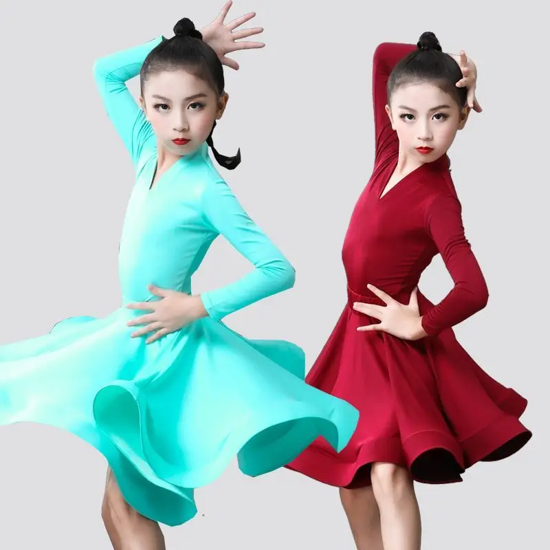 Children's Latin Dance Costume 2-piece Set dance dress