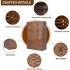 Wardrobe Closet with 6 Woven Doors, Walnut Armoire Wardrobe Cabinet for High Storage Capacity with Hanging Children's Wardrobes 4