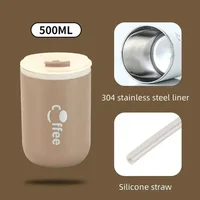 500ml Thermos Coffee Cups Stainless Steel Thermal Leak-Proof Thermos Bottle Water Mugs Vacuum Flasks Portable Insulated Bottles 6