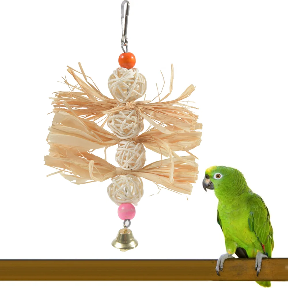 Bird Hanging Accessories Parrots Toy Hanging Swing Cage Toy Ball