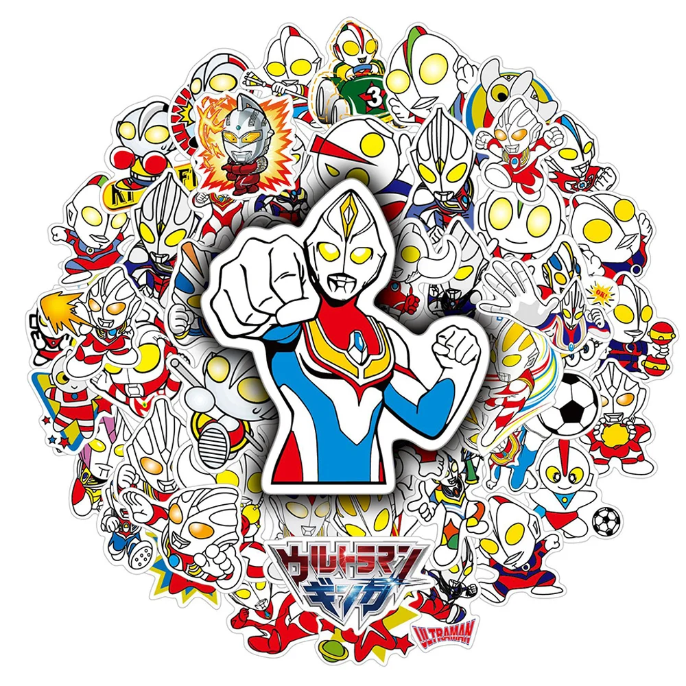 

10/30/50pcs Anime Ultraman Stickers for Kids Toy DIY Graffiti Skateboard Phone Case Laptop Waterproof Cool Cartoon Sticker Decal