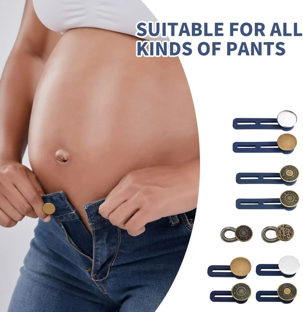 Prolunga Bottoni Pantaloni - 12 Pezzi Regolabili Per Uomo E Donna - Foto 7