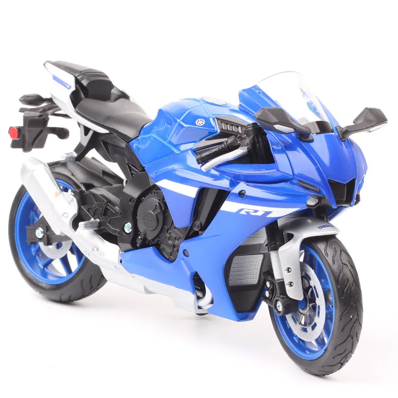 Maisto 1/12 Scale 2021 Yamaha YZF-R1 Super sport Motorcycle Model Metal Moto Diecast Toys YZF R1 Bike Vehicle Blue Souvenir Gift maisto 1 18 scale 2021 ducati desmosedici gp21 43 jack miller 63 francesco bagnaia motorcycle gp diecast toy model moto bike