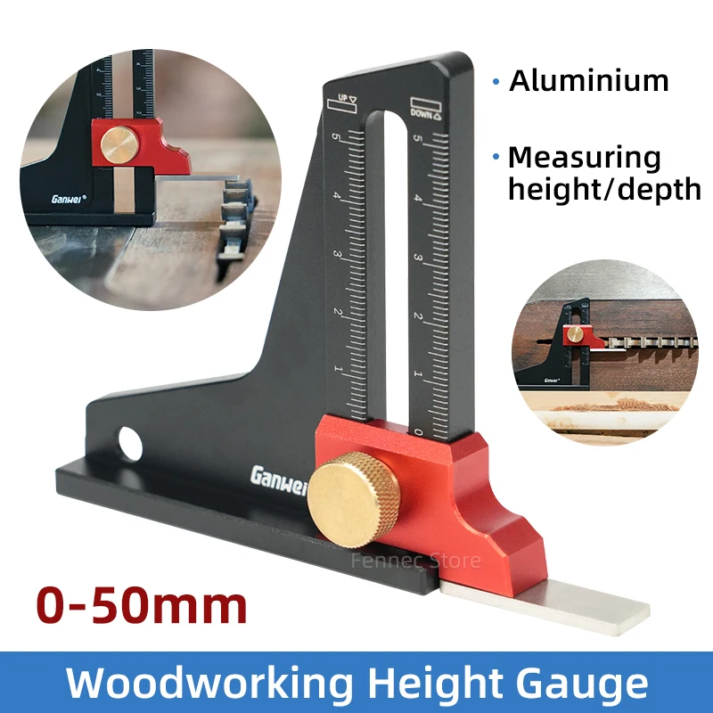 WoodworkingHeightGaugeDepthMeasurementToolSawTableAdjustment