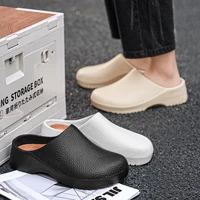 Men Sandals Garden Clogs Waterproof Anti-Slip Oil-Resistant Chef Shoes Comfortable Slippers Women Workers Outdoor Fishing Shoes - Image 5