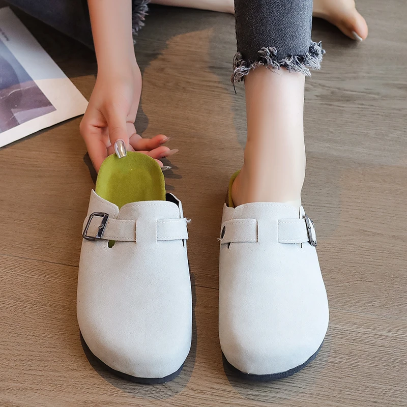 

Spring and Autumn 2023 New Women Style Barefoot Casual Fashion Slippers Big Head Half Women Slippers