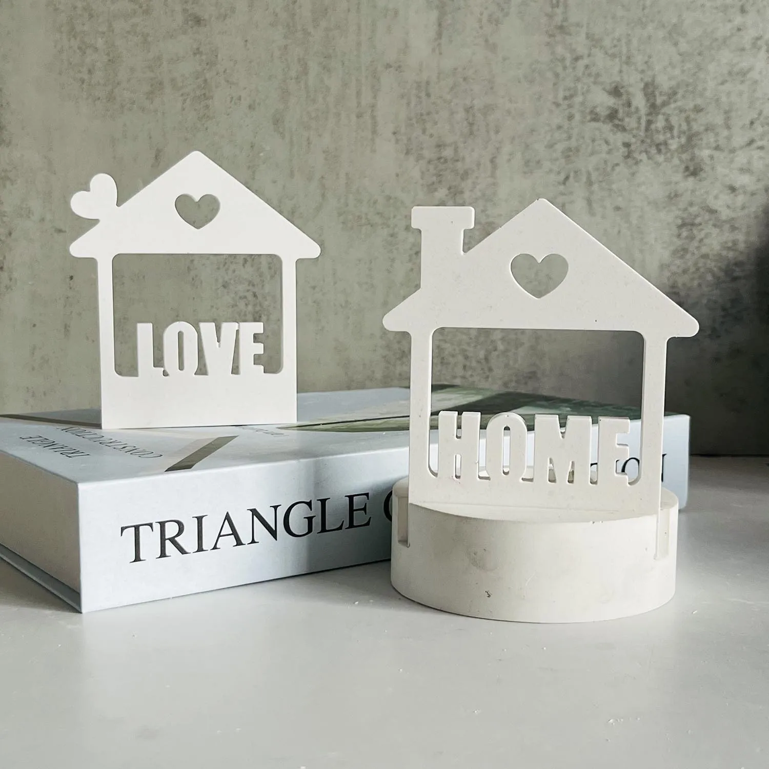콘크리트 집 목록 실리콘 몰드, DIY 집 장식 만들기, 석고 시멘트 송진 공예, 주조 금형, 가정 장식 용품