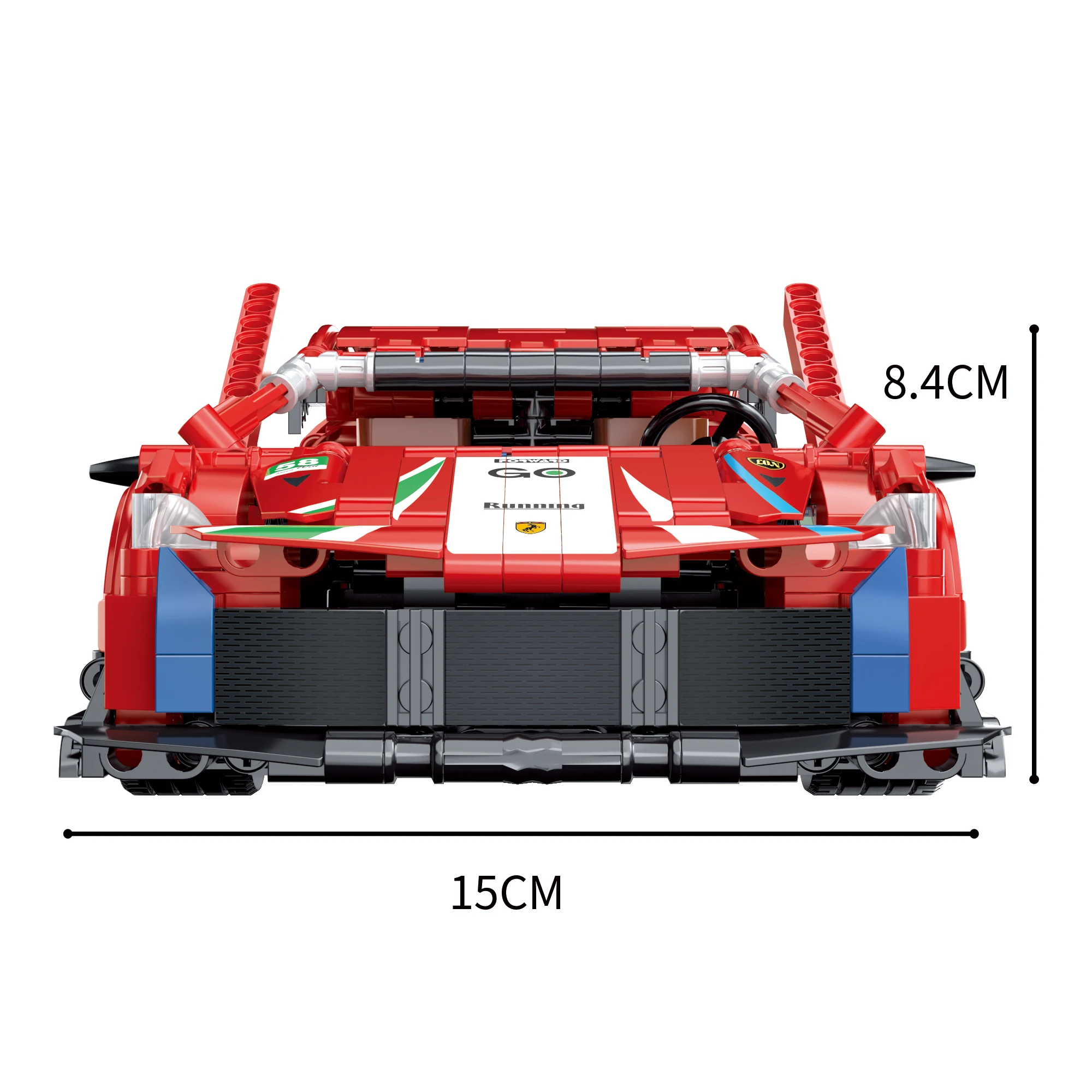 Red Racing Car Building Set - 642-Piece Collectible Sports Car Construction Kit - Perfect Back To School Toy For Boys