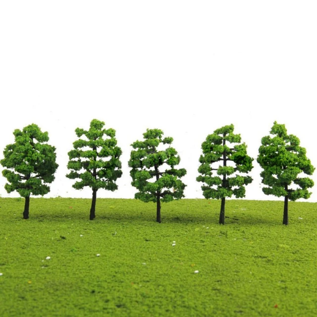 20PCS White+Green Tree Model Miniature Railroad Scenery Artificial Wargame Diorama  Supplies for Micro Landscape Garden Ornament - AliExpress