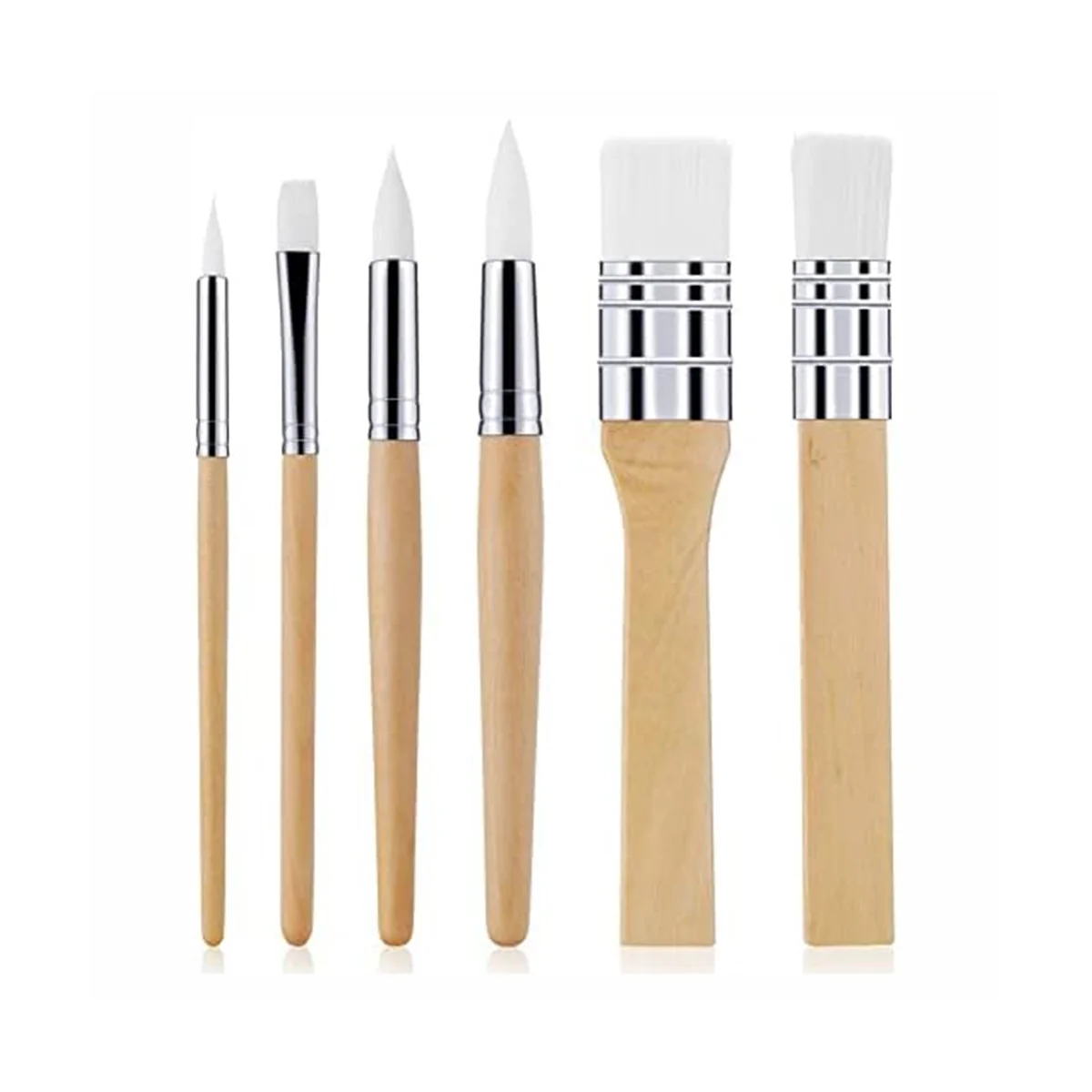 

Набор кистей для рисования, 6 шт., искусственные кисти для рисования разной формы, набор кистей для рисования акриловыми красками