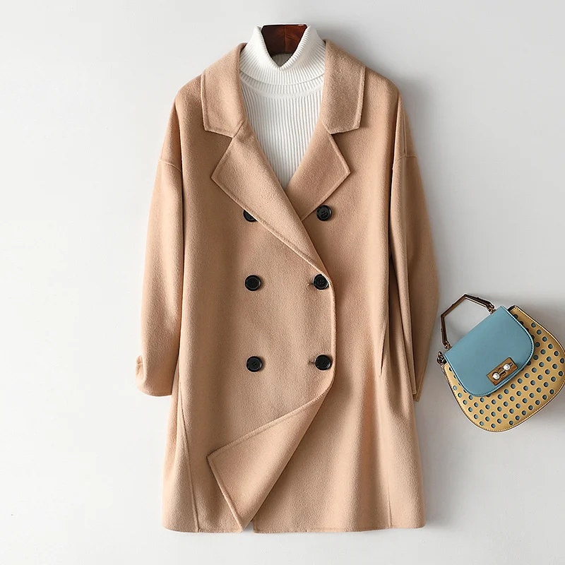 

[Broken code]Super cost-effective women's double-sided cashmere coat Women's short woolen coat