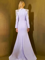 HIGH STREET Newest Fashion 2026 Designer Party Vestido Women's Diamonds Beaded Split Long Maxi Dress - Image 2