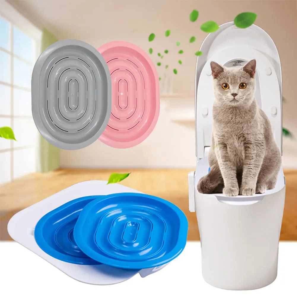 Cat Toilet Training Kit Reusable Cat Toilet Trainer Puppy Litter Mat Pet Cleaning Teach to Use Trainer
