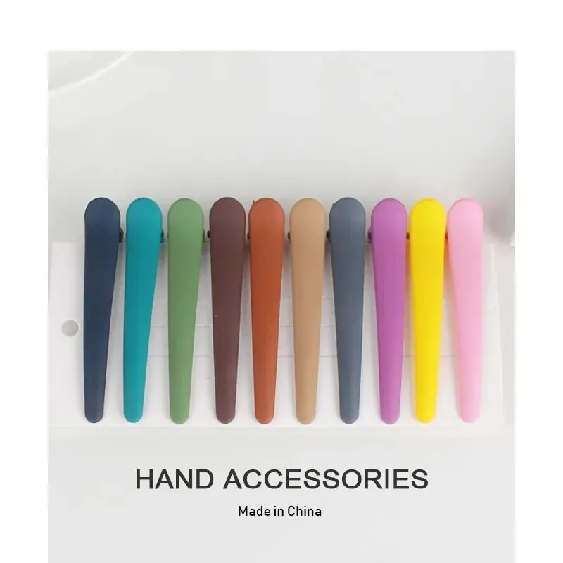 Hair Clips 10PCS Professional Hairdressing Salon Hairpins Candy Colors Plastic DIY Hair Clip Hair Care Clip Styling Tools Coiffure