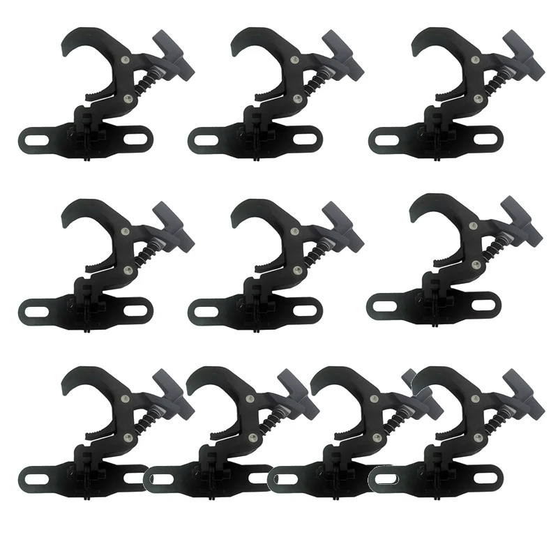 10pcs/lot Aluminum Foldable DJ Light Hook For Professional Moving Head Stage Par Lights Folding Truss Clamp