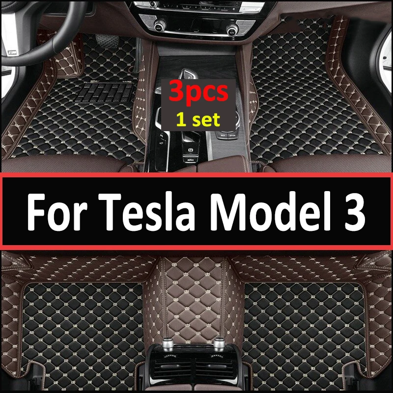 

Car Floor Mats For Tesla Model 3 2019 2020 2021 Custom Auto Foot Pads Automobile Carpet Cover Interior Accessories