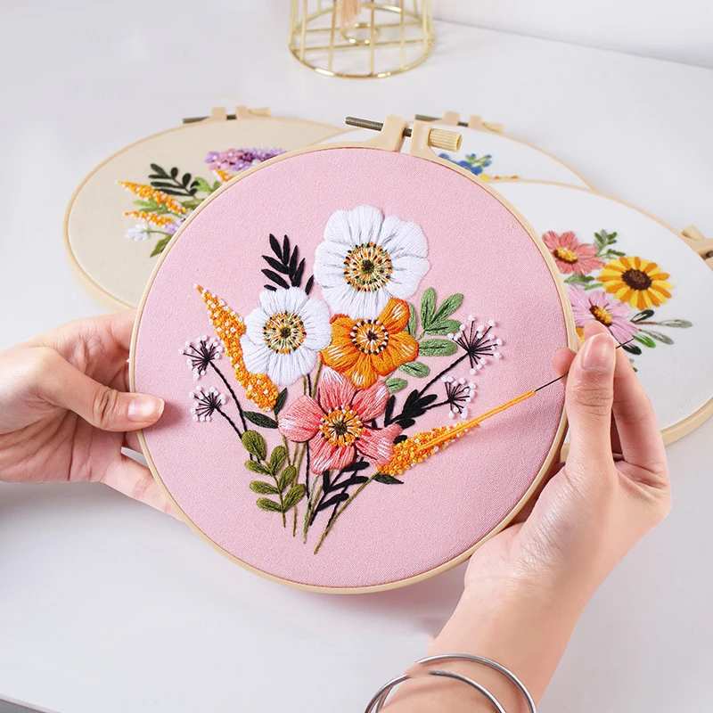 Flower Embroidered Kit for Beginner 3