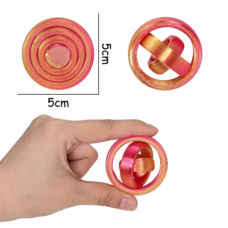 3D Printed Rotating Ball Anti-stress Toy O-Shaped Universal Fingertip Gyroscope Gravity Rotation Anxiety Relief Decompression sensory fidget toy anti stress toy fidget toy fingertip gyroscope toy finger sensory toy