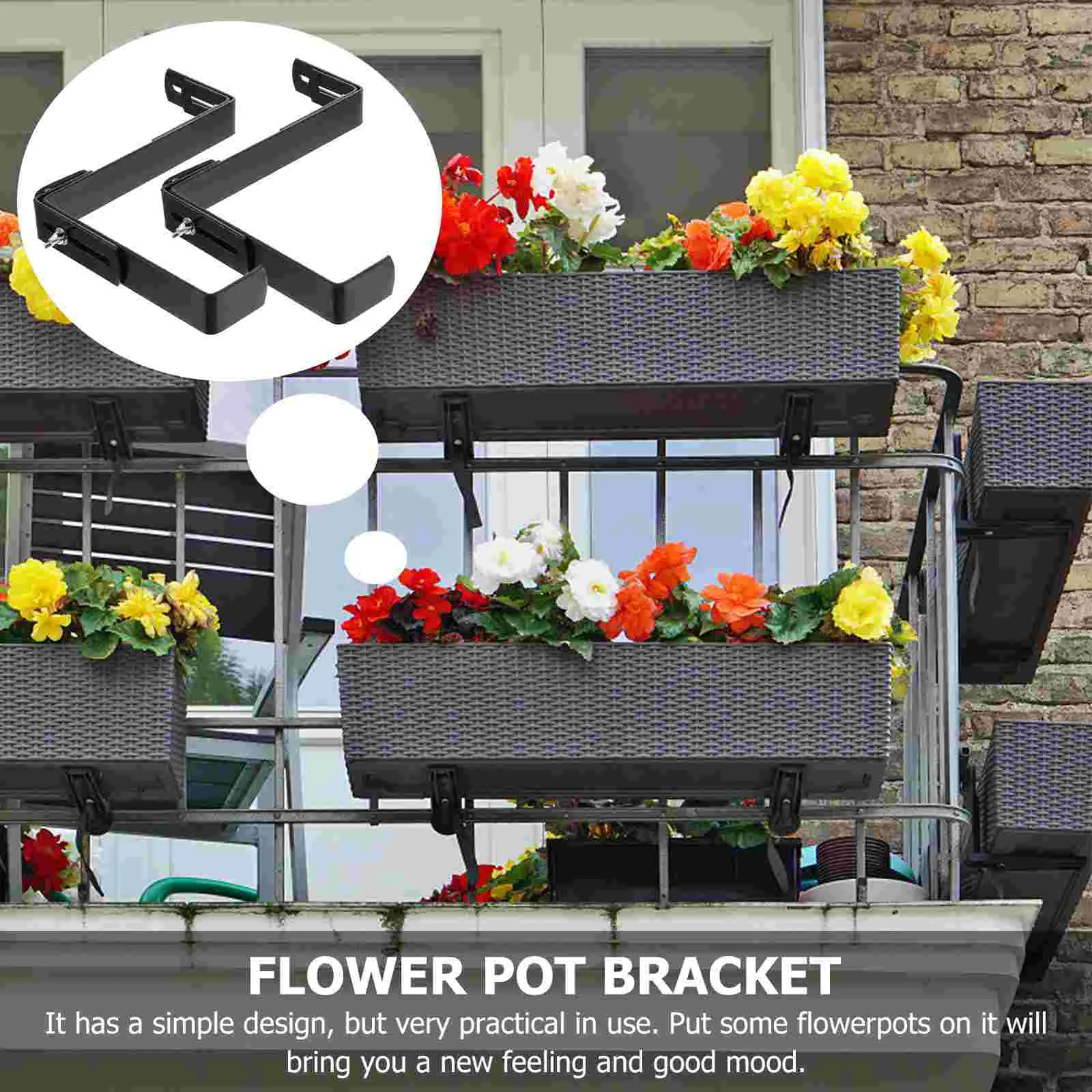 Adjustable Flower Pot Bracket Iron Plant Hanger Wall Planter Hook Suitable Room Decor Premium Quality Durable Garden Shelves
